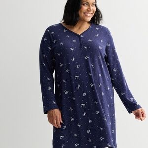 NWT Croft & Barrow Knit Sleepshirt SIZE 3X